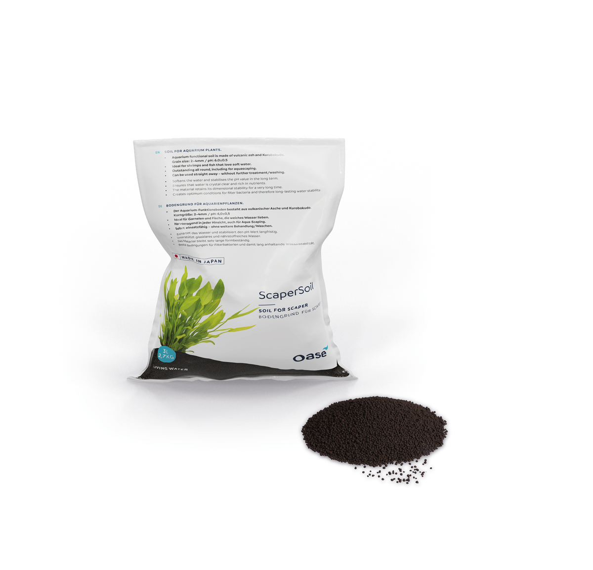 Oase Scaperline Soil 3 liter zwart